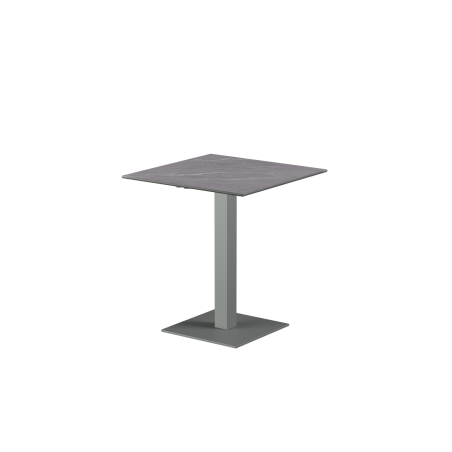 Table pour jardin à bière ALFA S avec plateau en quartz fritté gris