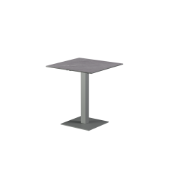 Table pour terrasse de brasserie ALFA S gris plateau en grès cérame