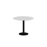 Table pour terrasse de brasserie ALFA R plateau noir en quartz fritté