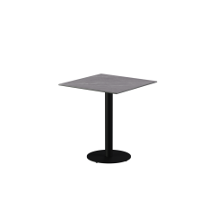 Table pour terrasse de brasserie ALFA R plateau noir en quartz fritté
