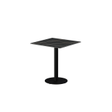 Table pour terrasse de brasserie ALFA R plateau noir en quartz fritté