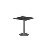 Table pour terrasse de brasserie ALFA R plateau gris en quartz fritté