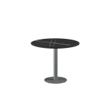 Table pour terrasse de brasserie ALFA R plateau gris en quartz fritté