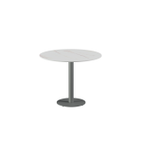Table pour terrasse de brasserie ALFA R plateau gris en quartz fritté