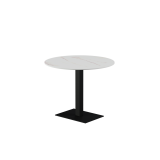 Table pour terrasse de brasserie ALFA 40×55 plateau noir en quartz fritté