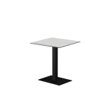 Table pour terrasse de brasserie ALFA 40×55 plateau noir en quartz fritté