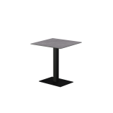 Table pour terrasse de brasserie ALFA 40×55 plateau noir en quartz fritté