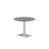 Table de jardin de terrasse ALFA 40x55 blanc plateau en grès cérame