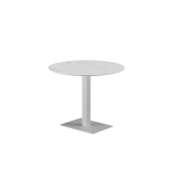 Table de jardin de terrasse ALFA 40x55 blanc plateau en grès cérame