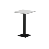Table pour terrasse de brasserie Alfa Bar plateau noir en quartz fritté