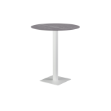 Table de jardin de terrasse ALFA Bar blanc plateau en grès cérame