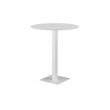 Table de jardin de terrasse ALFA Bar blanc plateau en grès cérame