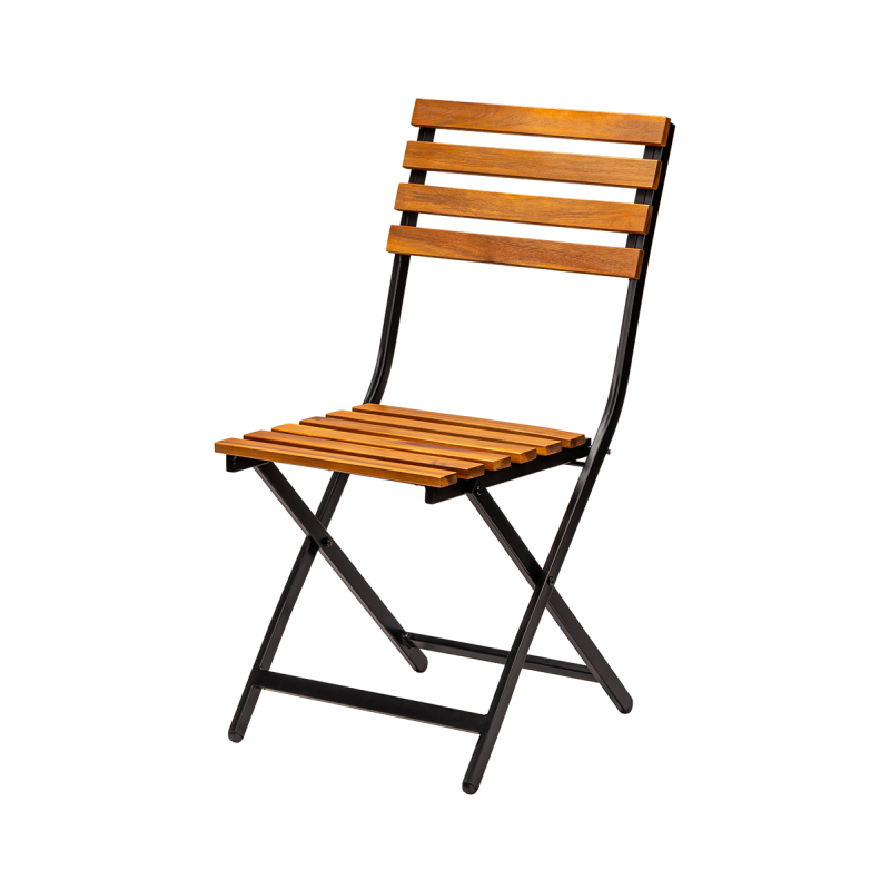 Chaise de jardin ERICA noir et acacia