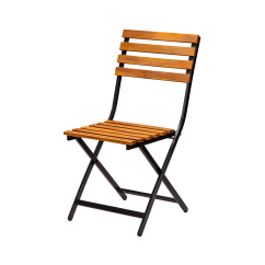 Chaise de jardin ERICA noir et acacia