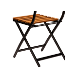 Chaise de jardin ERICA noir et acacia