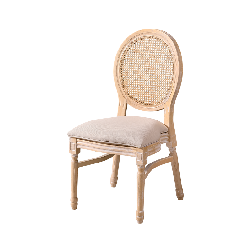Chaise de mariage MEDALION naturel blanchi