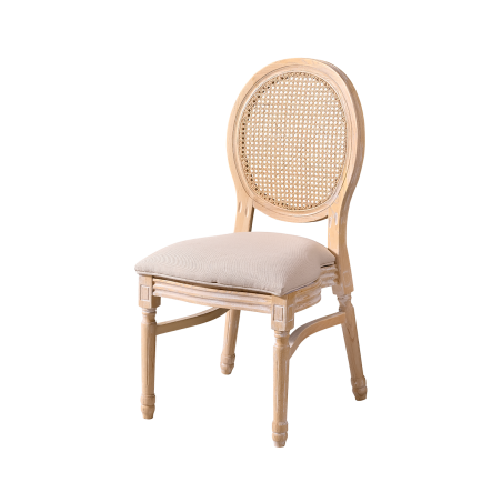 Chaise de mariage MEDALION naturel blanchi