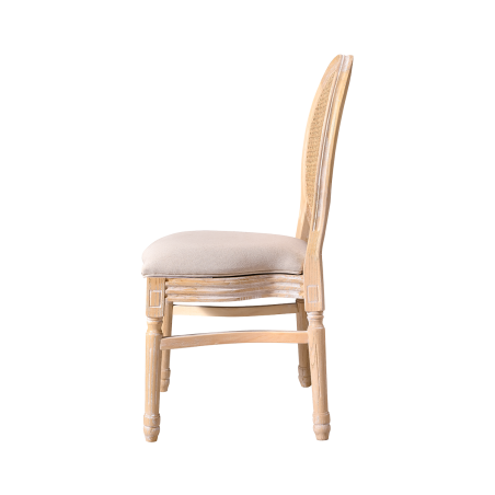 Chaise de mariage MEDALION naturel blanchi