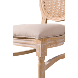 Chaise de mariage MEDALION naturel blanchi