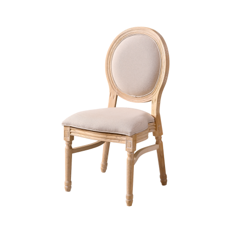 Chaise de mariage MONARCH FULL TAP naturel blanchi