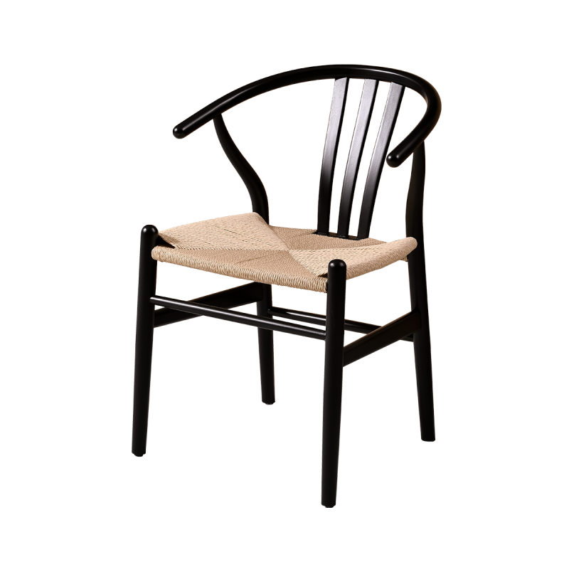 Chaise de restaurant en bois WISHBONE noir