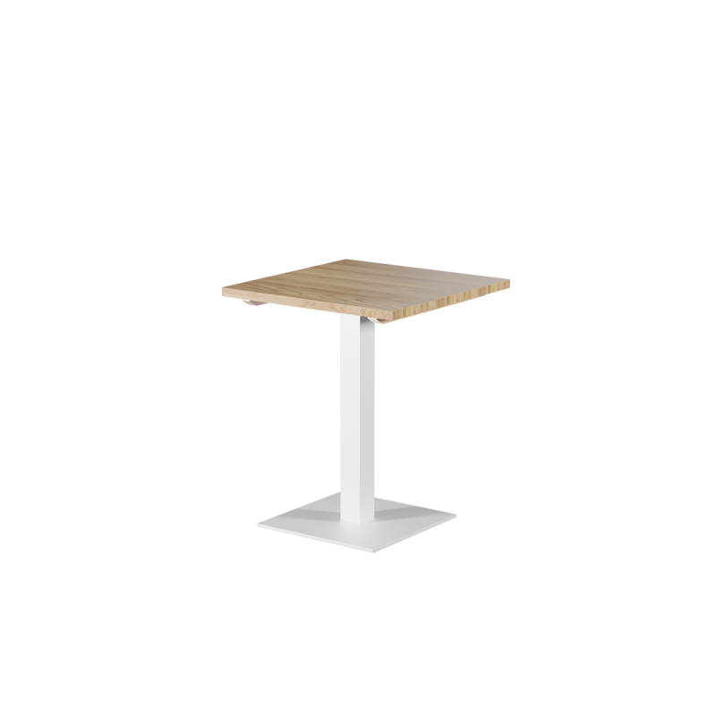 Table avec plateau bois ALFA S blanc