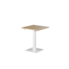 Table avec plateau bois ALFA S blanc