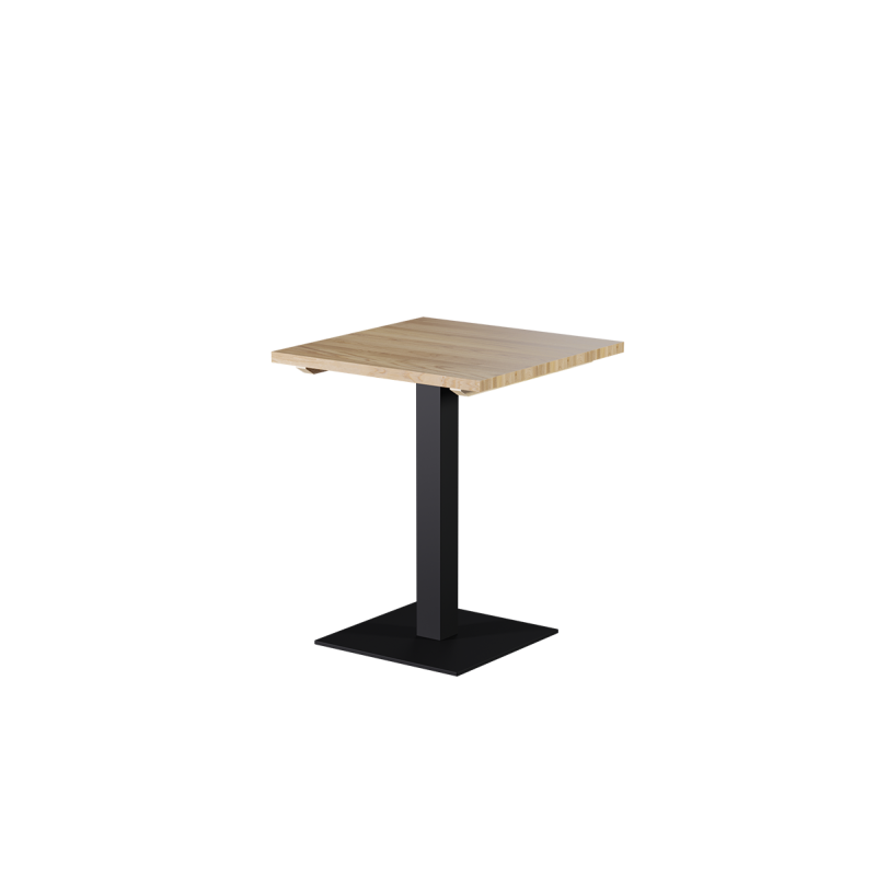 Table avec plateau bois ALFA S noir
