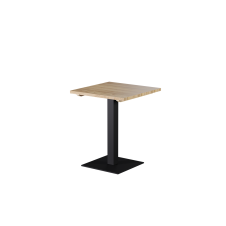 Table avec plateau bois ALFA S noir