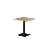 Table avec plateau bois ALFA S noir