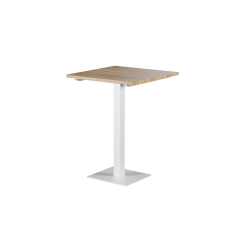 Table avec plateau bois ALFA BAR blanc