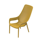 Chaise pour jardin à bière AERO LUNGO moutarde