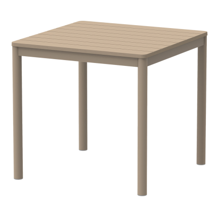 Table de jardin à bière TERRAZZA 80x80 beige