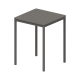 Table de jardin à bière TERRAZZA BAR 80x80 gris foncé