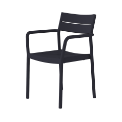 Chaise pour jardin à bière CAPRI ARM noir