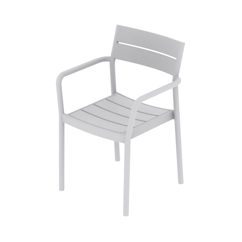 Chaise pour jardin à bière CAPRI ARM gris cendré
