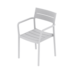 Chaise pour jardin à bière CAPRI ARM gris cendré
