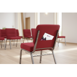Chaise d'église AMBASSADOR rouge
