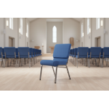 Chaise d'église AMBASSADOR bleu marine