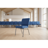 Chaise d'église AMBASSADOR bleu marine