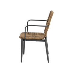 Chaise en technorattan DIEGO marron