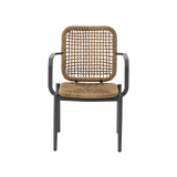 Chaise en technorattan DIEGO marron