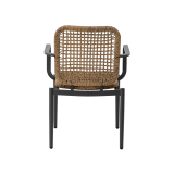 Chaise en technorattan DIEGO marron