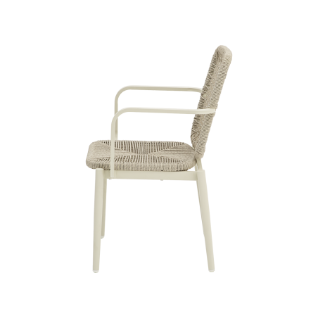 Chaise en technorattan DIEGO beige clair