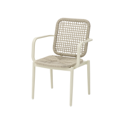 Chaise en technorattan DIEGO beige clair