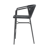 Chaise en technorattan LUIGI BAR anthracite
