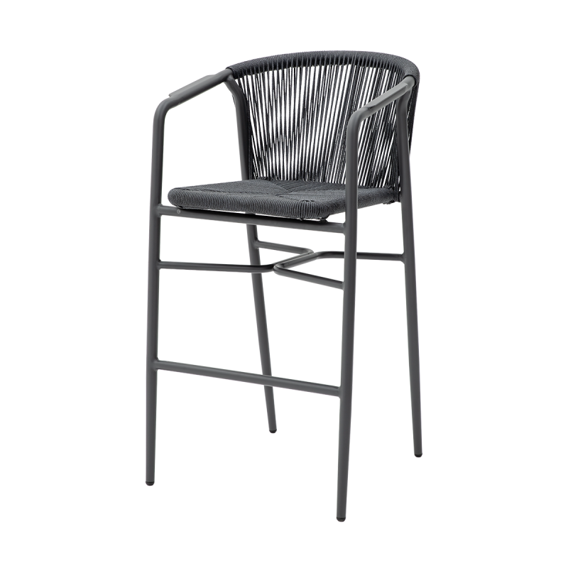 Chaise en technorattan LUIGI BAR anthracite