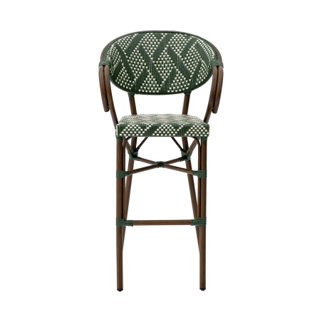 Chaise en technorattan CAMILLO BAR vert