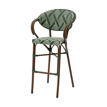 Chaise en technorattan CAMILLO BAR vert