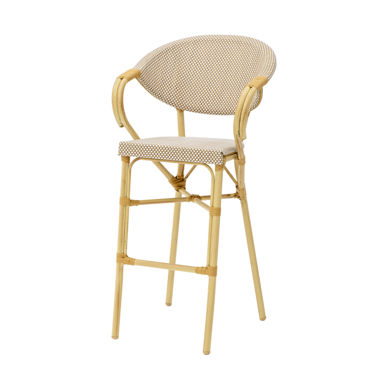 Chaise en technorattan CAMILLO BAR beige